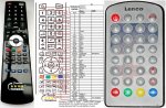 LENCO TFT-711 náhradní dálkový ovladač LENCO TFT-711 náhradní dálkový ovladač