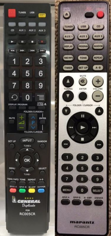 MARANTZ RC005CR - dálkový ovladač duplikát - Kliknutím na obrázek zavřete