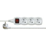 Prodlužovací kabel s vypínačem 3 zásuvky 1,2m, bílý Prodlužovací kabel s vypínačem 3 zásuvky 1,2m, bílý