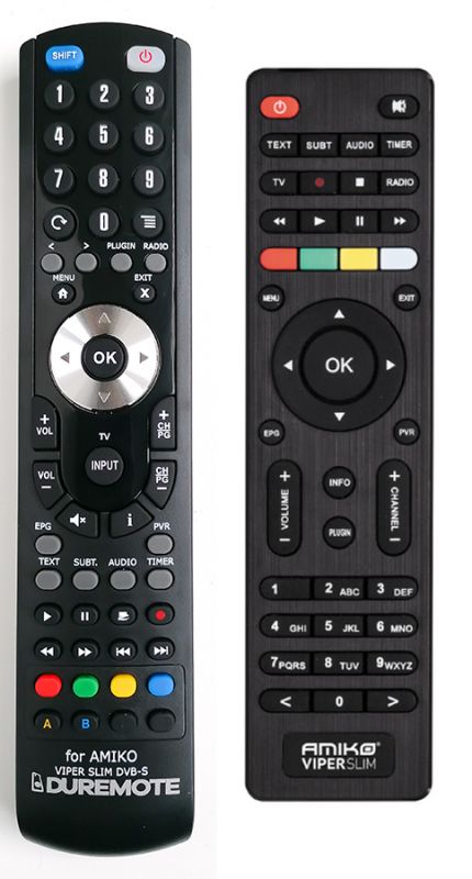 AMIKO DVB-T2, VIPER COMBO, VIPER SLIM DVB-S2, VIPER-T2C - dálkový ovladač duplikát - Kliknutím na obrázek zavřete