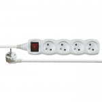 Prodlužovací kabel s vypínačem 4 zásuvky 7m, bílý Prodlužovací kabel s vypínačem 4 zásuvky 7m, bílý